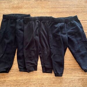 3 Black Kids Jogger Pants 18 months